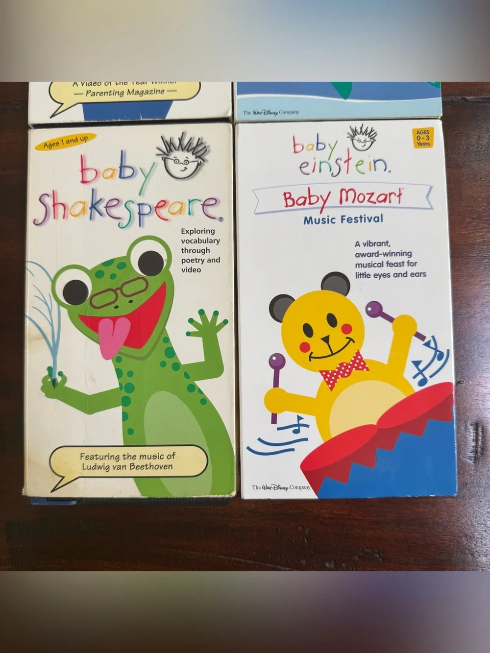 Baby Einstein VHS Lot of 5: Baby Mozart / Neptune/Galileo/ Shakespeare/ Language